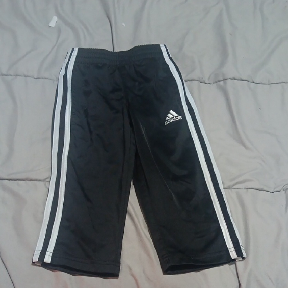 Free With Any Purchase adidas Black Kids Joggers with White Side Stripes
